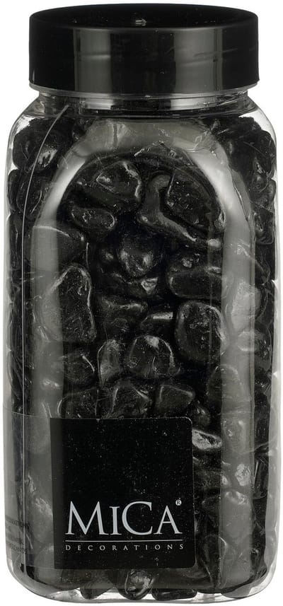 Zwarte Decoratie Kiezelstenen 650ml - Mica Decorations