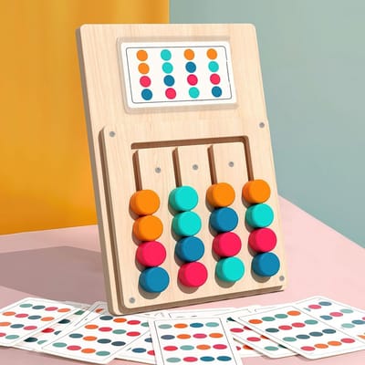 Houten Sorteerspel voor Kinderen - Educatief Kleurenpuzzel van 3 Jaar