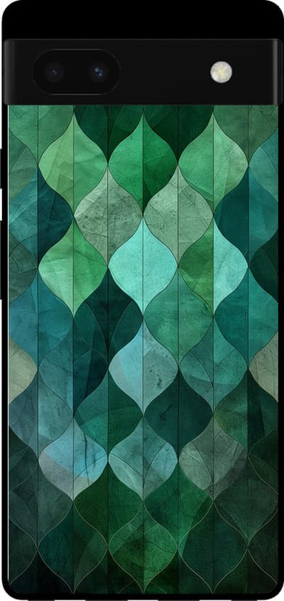 Smartphonica Telefoonhoesje voor Google Pixel 6 met groene bladeren opdruk - TPU backcover case green leaf design - Groen geschikt voor Google Pixel 6