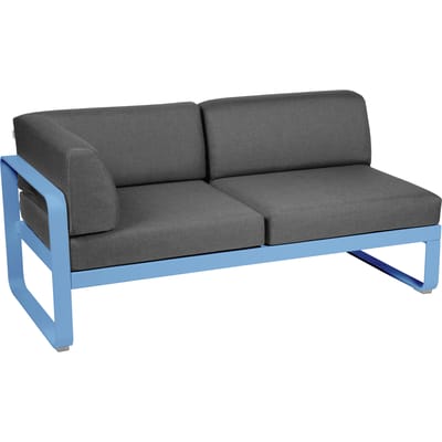 Fermob BELLEVIE hoekmodule links - E1 Maya blauw - A3 grafietgrijs