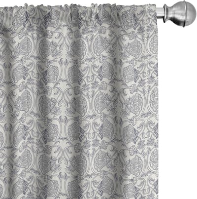 ABAKUHAUS – Viktoriaanse Voorhangen – 2x75x245 cm – Mikrofaser – Halfdonker