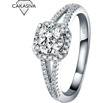 Damesring van 925 sterling zilver met AAA zirkonia, verlovingsring, huwelijksgeschenk, sieradenring, groothandel, maten 5-11 10 gray