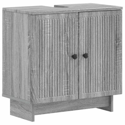 vidaXL - Wastafel - kabinet - voor - de - badkamer - EDE - Grijs - Sonoma