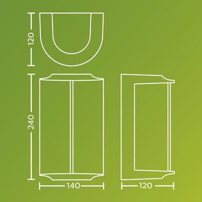 Philips Reese Wandlamp - UltraEfficient LED - Buitenlamp - 4.3W - Warmwit licht; 2700K - Antraciet