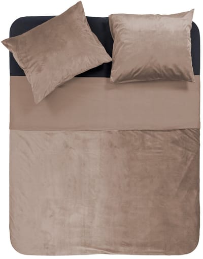 Y-NOT - Fluweel/Velvet - Dekbedovertrek - Eenpersoons - 140x200/220 cm - Nude