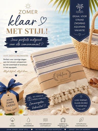 Phlora Luxe Strandlaken - Hamamdoek - Blauw - 100% Turks Katoen - 95x175cm - OEKO-TEX - Voorgewassen & Extra Zacht - Visgraat Motief - Luxe Verwen Moment voor Moeders & Vaders- Sneldrogend & Zandvrij - Wellness & Spa Cadeau - 300g - Handdoeken- xxl