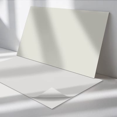 Wallfluent Vinyl Tegels - Pastelbeige Kleur Zelfklevende Vinyltegels - 40 cm x 20 cm - Uniform Vinyl Tegels - Set van 10 - Rechthoek PVC Tegels - Patroon Plaktegels - Vloer Tegels PVC - Plaktegels Keuken en Badkamer