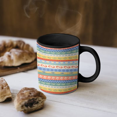 Magische Mok - Foto op Warmte Mokken - Koffiemok - Italiaans - Zee - Sfeer - Oester - Garnaal - Multi - Magic Mok - Beker - 350 ML - Theemok