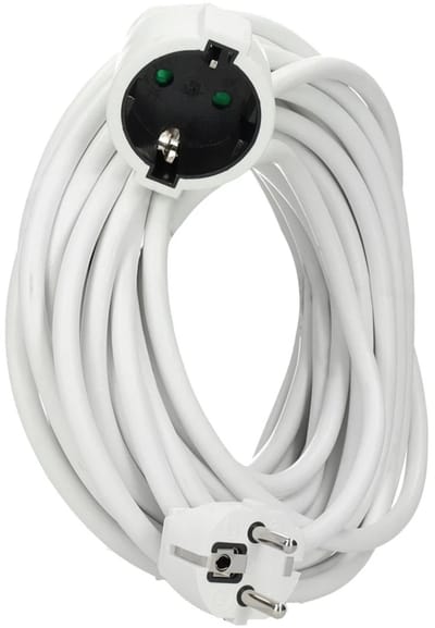 EMhub verlengsnoer 20 meter H05VV-F 3x1.5 met Schuko en contrastekker - wit (4087104)