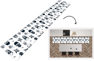 Keukenloper - Loper keuken - Tiener - Skull - Rozen - Patroon - 300x50 cm - Keukenloper vinyl