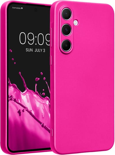 kwmobile metallic telefoonhoesje van TPU - geschikt voor Samsung Galaxy A55 5G - Flexible case voor smartphone - In metallic roze
