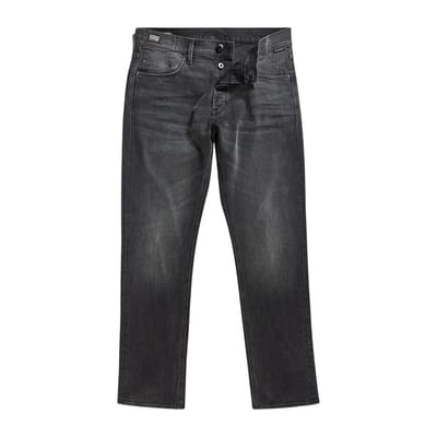G-STAR Mosa Straight Heren Jeans - worn in black moon