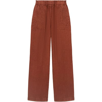 Louise Misha Pants Arlovie Brown Maat: 38 | Straight Broeken Outlet | Dames | Bruin