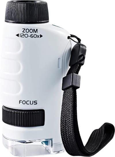 Klikkopers® - Miniscope Kinderen - Microscoop Voor Kinderen - Handmicroscoop - Zakmicroscoop - Educatief Speelgoed - Montessori Speelgoed - Fijne Motoriek
