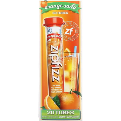 Zipfizz, Mélange pour boisson énergisante, Soda à l'orange, 20 tubes, 0,39 oz (11 grammes) Chaque
