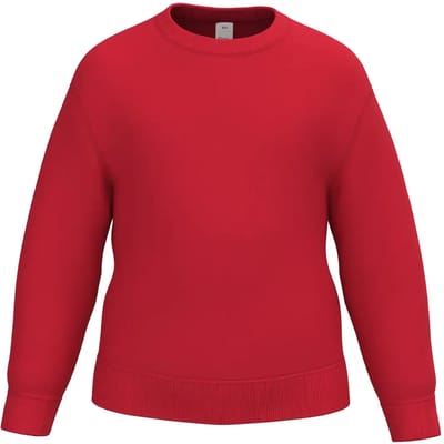 iDeal Basic Brand Kinder sweater met ronde hals IB401 - Ideal Red - 10/12 ans