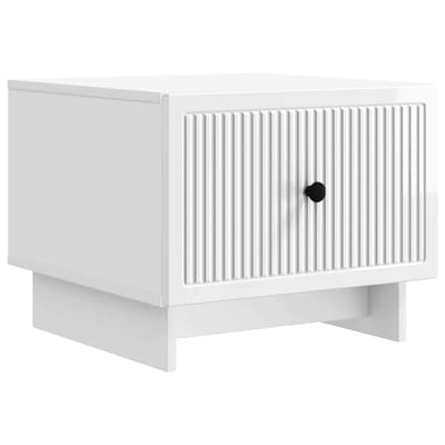 vidaXL - Salontafel - Hoogglans - Wit - 49 - x - 50 - x - 40 - cm - Bewerkt - hout