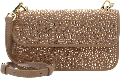 SEIDENFELT MANUFAKTUR Avondtas Schoudertas Anga Crossbag Almond Diamonds / Gold Lichtbruin