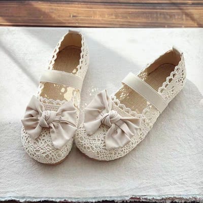 2025 Zomer gehaakte platte schoenen dames elegante ademende schoenen vrouw zachte mesh loafers dame casual enkelband platte schoenen vissersschoenen 35 brown