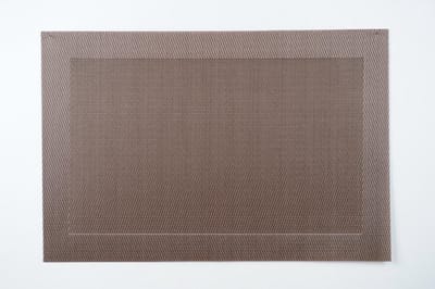 Rasteli - Placemat - Onderlegger - Afwasbare placemat - Bruin-  45cmx30cm - Brownie - met boord - per set van 4 stuks