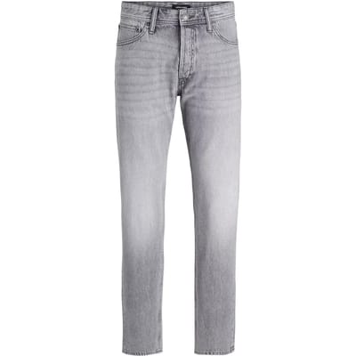 Jack & Jones grijze heren jeans   Chris   Bleached wash wassing   Relaxed Fit   5-Pocket zakken   Knoop- en ritssluiting   Duurzaam   Regular waist