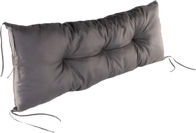 Zitkussen voor 2 personen - Bankkussen - Buitenmeubilair - Waterdicht - 120 x 40 cm - Donkergrijs