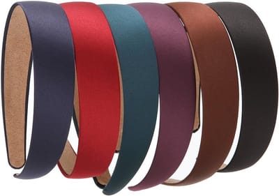 Famanu - 6 stuks Harde haarbanden, 2,5 cm breed, antislip ribbon headband