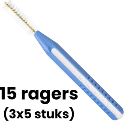Lactona Easygrip Ragers Recht-Medium - 5mm - Lichtblauw - 3 x 5 stuks - Voordeelverpakking