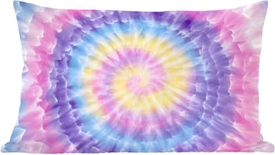 Sierkussens - Kussentjes Woonkamer - 60x40 cm - Spiraal - Tie dye - Pasteltinten