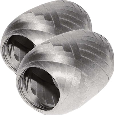 2x Inpaklint Krullint Decoratielint Cadeaulint Sierlint - Zilver - 20m x 5mm