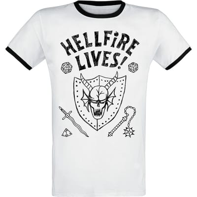 Stranger Things T-shirt - Season 5 - Hellfire Lives! - S tot 3XL - voor Mannen - meerkleurig