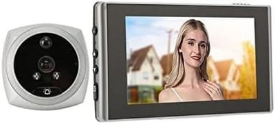 Digitale Deurcamera - Slimme Deurbel - Veiligheid Thuis - 1080P HD Beeld - 4.5 Inch Scherm - Zilver