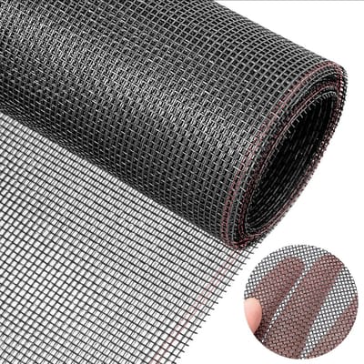 Raamhor - Vliegennet op maat - 120 x 250 cm - Gaas - Universele Raam Hor - Glasvezel vliegengaas - Zelf Hor Maken - Anti Muggen - Vliegen - Insecten Hor - eilig voor katten - Glasvezel - Ramen, dakraam, terrasdeur - Zwart