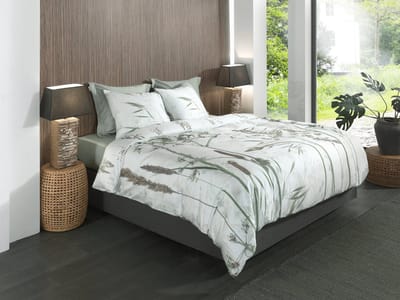Heckettlane Dekbedovertrek Ona - Dekbed met instopstrook - Groen - Dekbedovertrek van 100% Katoen-Satijn - Takken - 200x200-220 cm + 2 slopen 60/70 cm