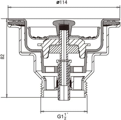 Afvoer Keukenspoelbak 1 1/2 Inch Met Mandfilter en Stop - Universele Spoelbakafvoer