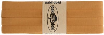 Oaki Doki Jersey Tricot Biaisband 20mm – 3 Meter – Okergeel 955 – Elastisch Afwerkingslint voor Stretchstoffen