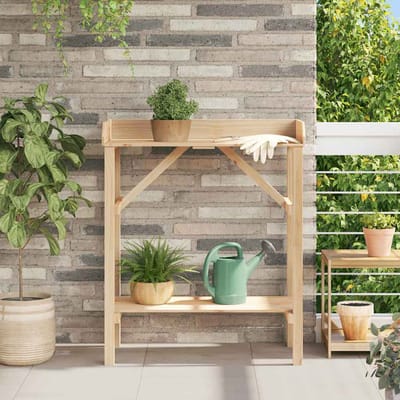 vidaXL - Planttafel - Naturel - 75 - x - 40 - x - 90 - cm - Massief - grenenhout