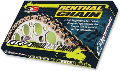 Renthal 520rr4 Quad Stake Rivet Srs Road Race Ketting Goud 110 Links