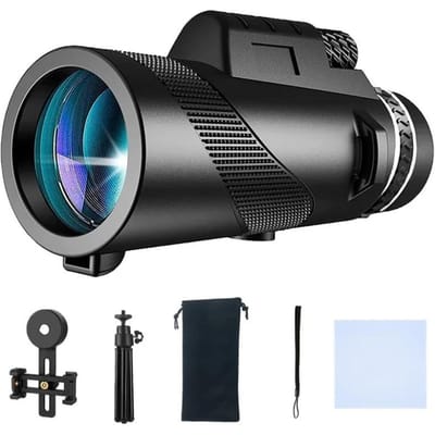 80X100 HD Zoom Jumelles Puissantes Longue Portée Portable Télescope Professionnel Monoculaire Vision Nocturne Faible pour la Chasse