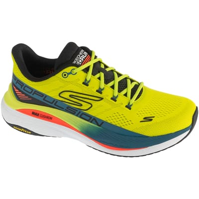 Skechers Max Cushioning Propulsion, Mannen, Geel, Hardloopschoenen, maat: 41