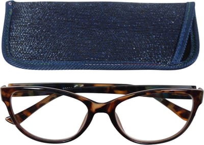 Lilly&june Leesbril Havana en Blauw +1 - Met Bijpassend Etui