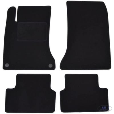 Zwarte Velours Vloermat - J&J AUTOMOTIVE - Mercedes CLA C117 - Op Maat Gemaakt - Antislip - Waterdicht zwart