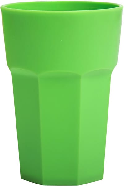 Plasticforte onbreekbaar drinkglas - kunststof - groen - 520 ml - drinkglazen - lichtgewicht - 9 x 13 cm - stapelbaar