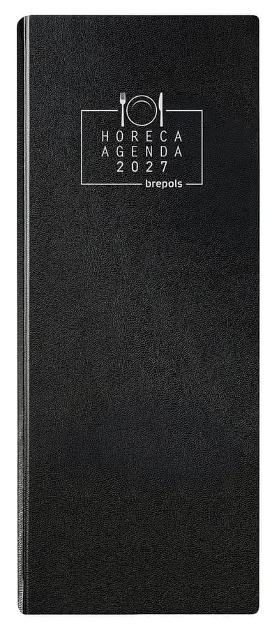 Brepols bureau agenda 2027 - HORECA [0.104] - LIMA - Bureau agenda - 1 dag op 2 pagina's - Dagoverzicht - Zwart - 14.3 x 32.5 cm
