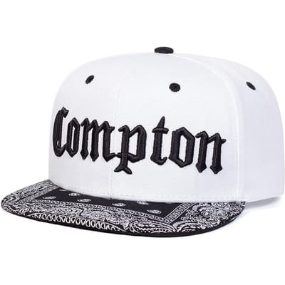 Nouveau Chapeau à Bord Plat Compton Rue de la Fleur de Cajou Chapeau Hip Hop Décoration Quotidienne de Loisir Chapeau Pare-Soleil Casquette de Baseball black