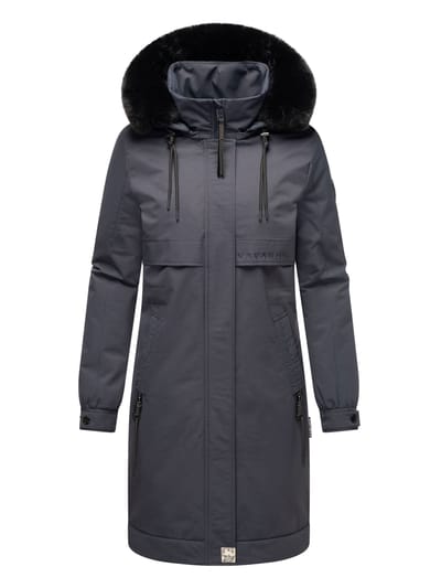 Navahoo Kaltwetterretter dames winterparka met imitatiebontkraag