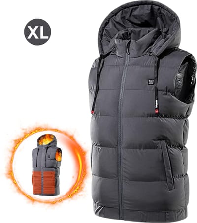 Bovista Verwarmde Bodywarmer - Heated Vest - Elektrische Bodywarmer - Water Afstotend - Comfortabel - Oplaadbaar - Maat XL - Grijs