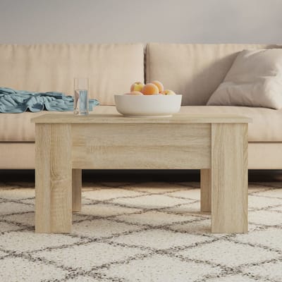 vidaXL - Salontafel - 79x49x41 - cm - bewerkt - hout - sonoma - eikenkleurig