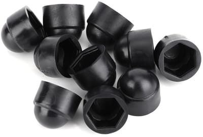 10 stuks zwarte plastic boutafdekkappen, 15 mm, M8, voor schroeven en bouten, perfect voor bescherming en afwerking