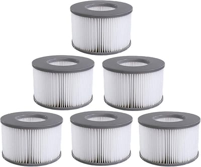 Filterpatronen - 6 stuks - geschikt voor MSPA opblaasbare spa - Mspa bubbelbad filters - MSpa spa filterjacuzzi - opblaasbaar - jacuzzi